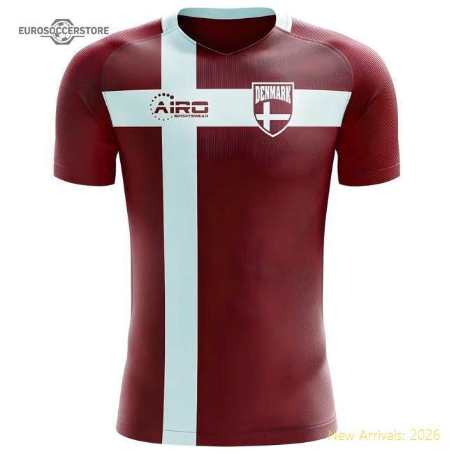 2025-2026 Denmark Flag Concept Football Shirt - Baby-Vantage Point Soccer