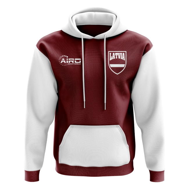 Lativa Concept Country Football Hoody (Red)-Football Shirts Shop