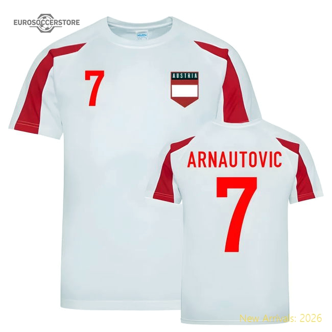 Marko Arnautovic Austria Sports Training Jersey (White-Red)-Vantage Point Soccer