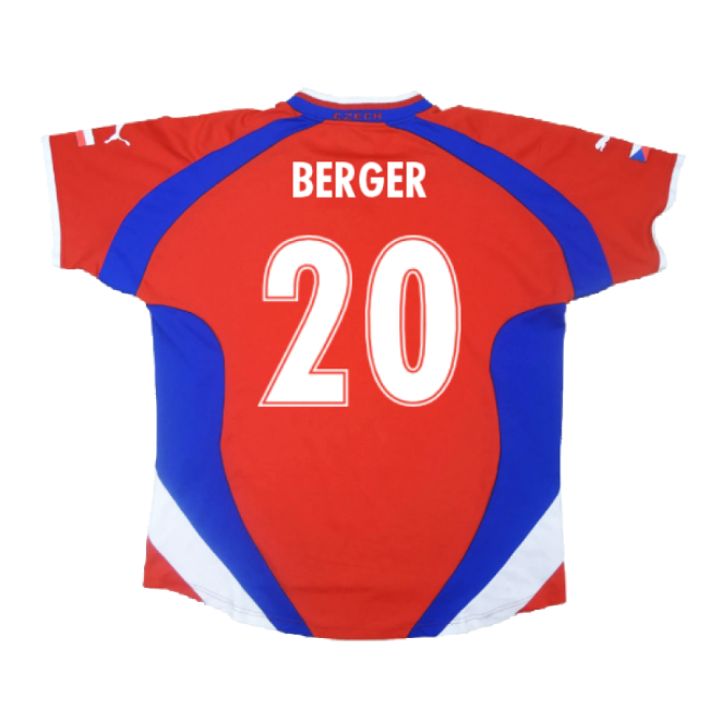 Czech Republic 2000-02 Home Shirt ((Excellent) L) (Berger 20)-Vantage Point Soccer