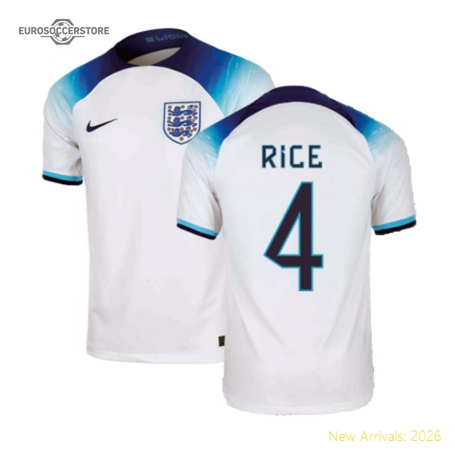 2022-2023 England Home Shirt (RICE 4)-Football Shirts Shop
