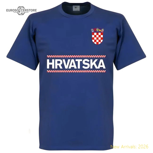 Croatia Team T-Shirt - Royal (MODRIC 10)-ly44
