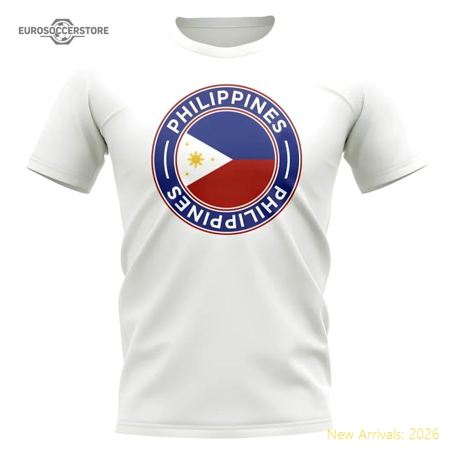 Philippines Football Badge T-Shirt (White)-Vantage Point Soccer