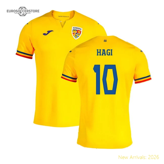 2023-2024 Romania Home Shirt (HAGI 10)-Vantage Point Soccer