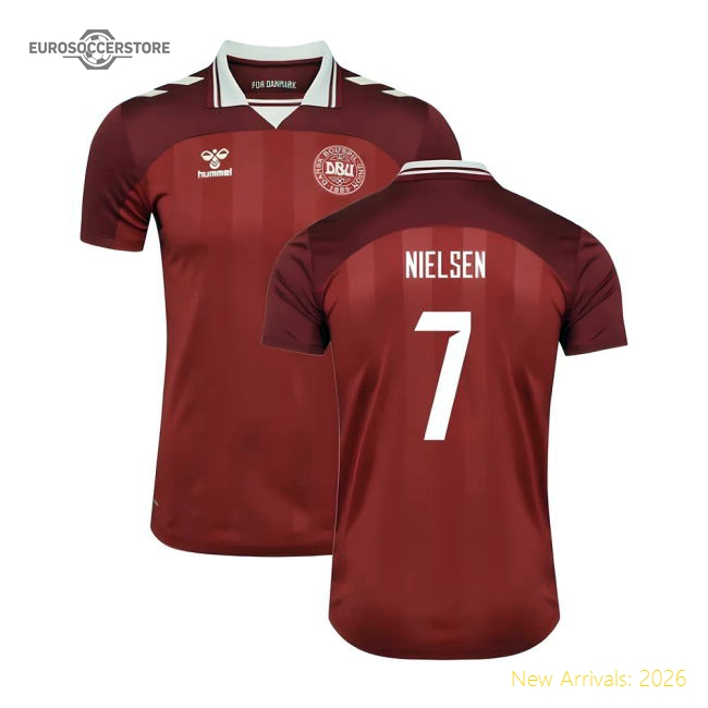 2025-2026 Denmark Womens Team Home Shirt (Unisex) (Nielsen 7)-Vantage Point Soccer