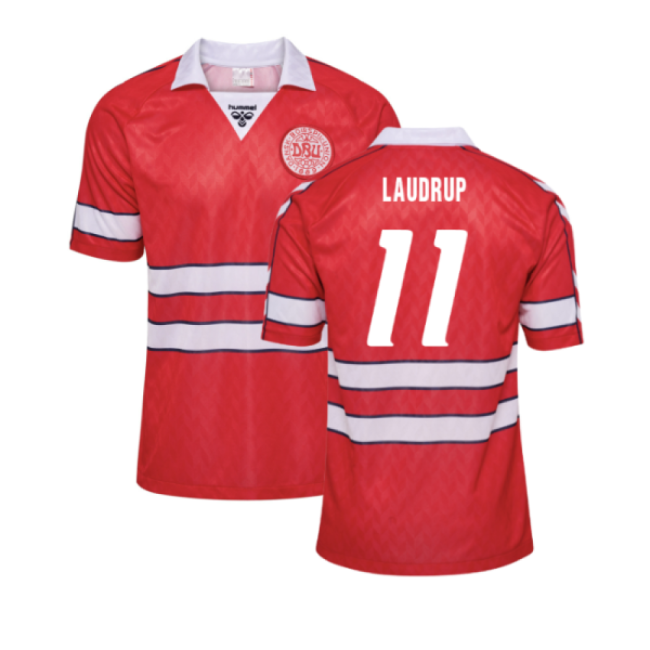 1988 Denmark Home Retro Shirt (Laudrup 11)-Vantage Point Soccer
