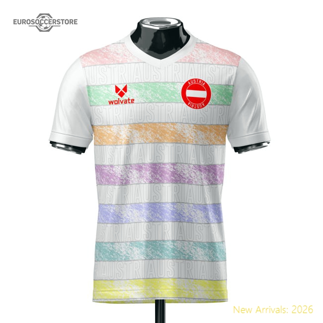 Austria Heritage Football Jersey White (Wolvate) Adult Short Sleeve-Vantage Point Soccer
