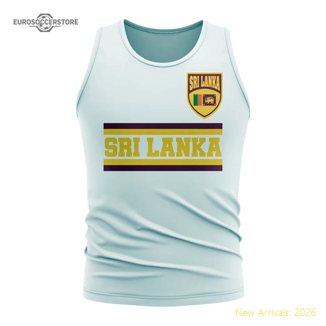 Sri Lanka Core Football Country Sleeveless Tee (White)-The Soccer Shirt Hub