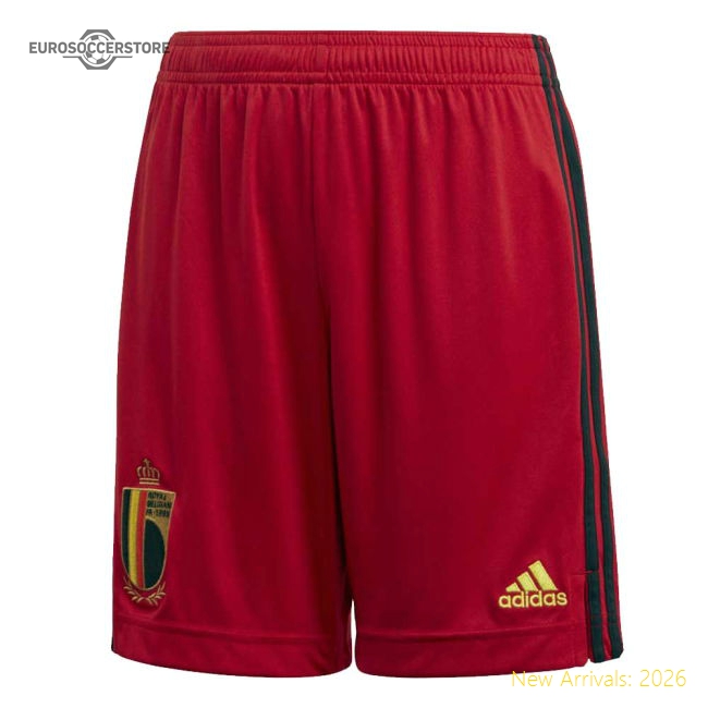 2020-2021 Belgium Home Shorts (Red) - Kids-Vantage Point Soccer