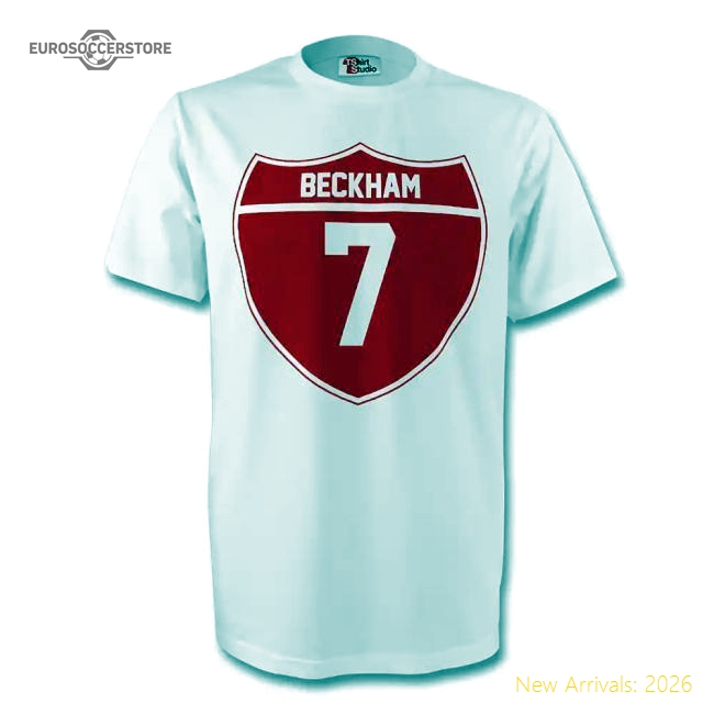 David Beckham England Crest Tee (white) - Kids-Vantage Point Soccer