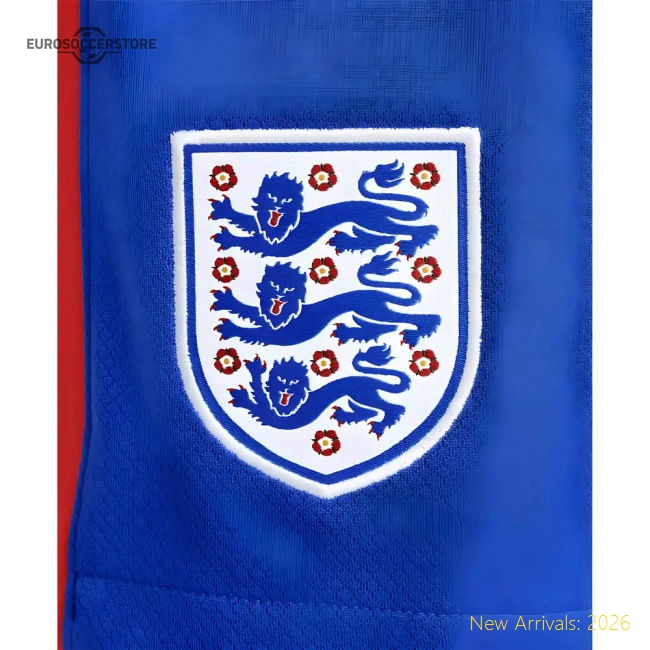 2025-2026 England WEC Home Football Shorts (Blue) - Kids-Vantage Point Soccer