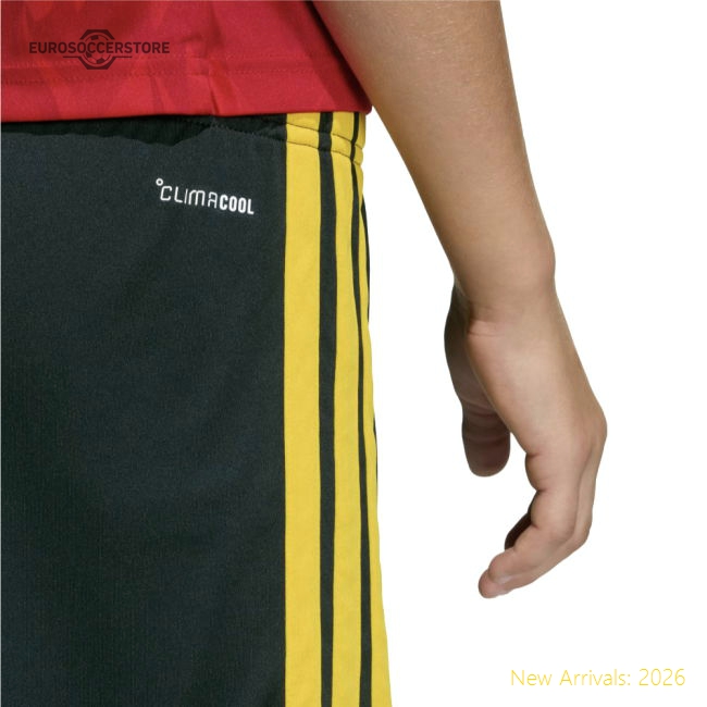 2026-2027 Belgium Home Shorts (Black) - Kids-Vantage Point Soccer