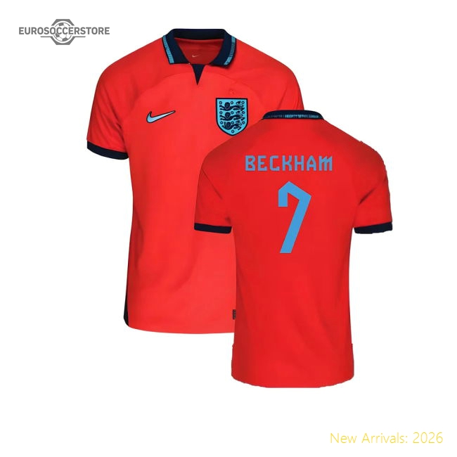 2022-2023 England Away Shirt (Kids) (Beckham 7)-Vantage Point Soccer