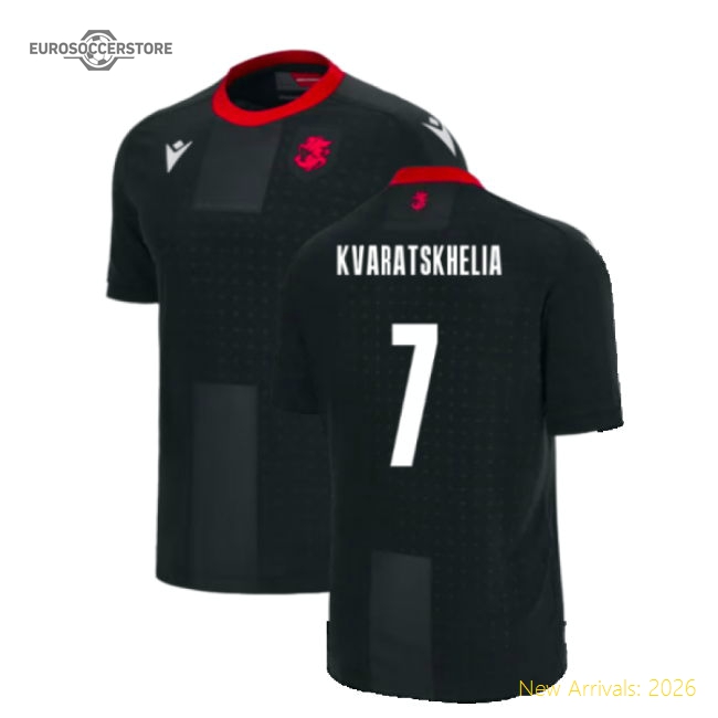 2024-2025 Georgia Away Shirt (Kids) (Kvaratskhelia 7)-Vantage Point Soccer