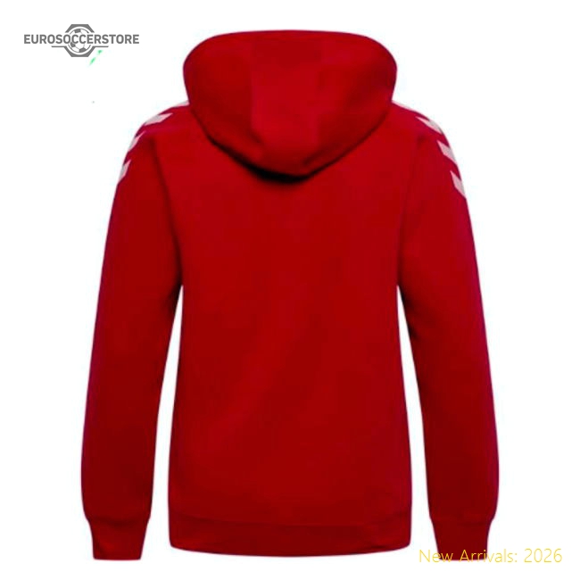 2022-2023 Denmark Fan Hoodie (Red)-Vantage Point Soccer