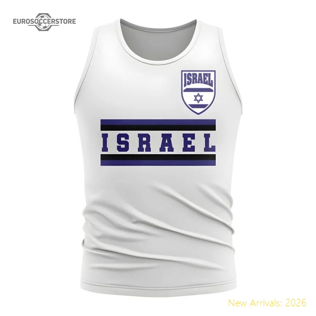 Israel Core Football Country Sleeveless Tee (White)-Vantage Point Soccer