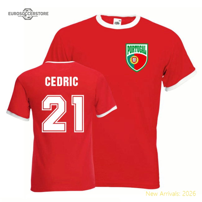 Cedric Soares Portugal Ringer Tee (red)-Vantage Point Soccer