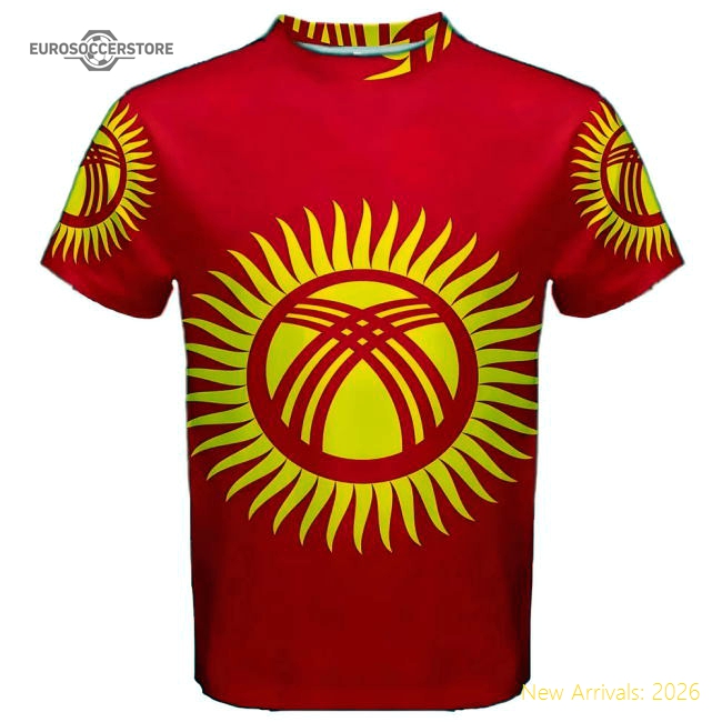 Kyrgyzstan Flag Sublimated Sports Jersey-Football Shirts Shop