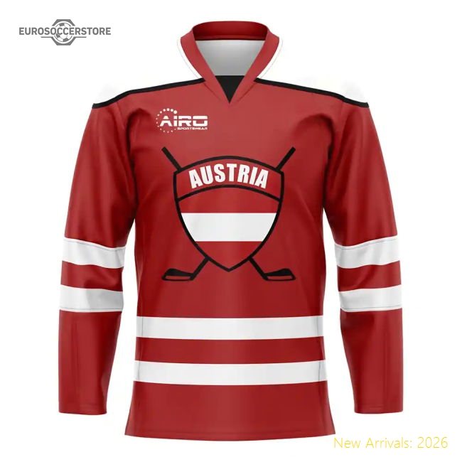 Austria Home Ice Hockey Shirt-Vantage Point Soccer