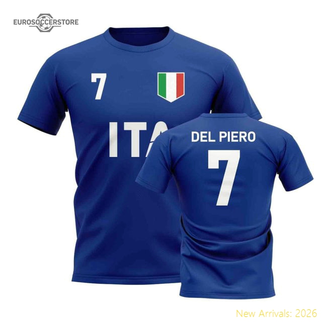 Alessandro Del Piero Country Code Hero T-Shirt (Blue)-Vantage Point Soccer