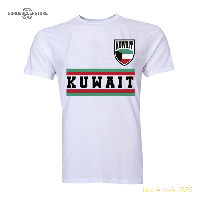 Kuwait Core Football Country T-Shirt (White)-Vantage Point Soccer
