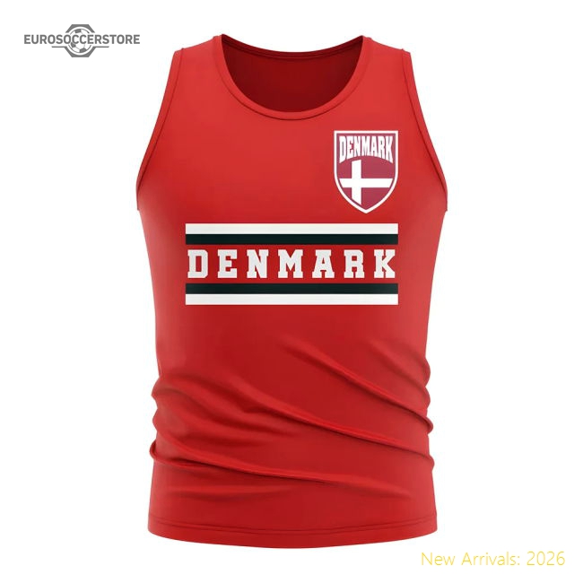 Denmark Core Football Country Sleeveless Tee (Red)-Vantage Point Soccer
