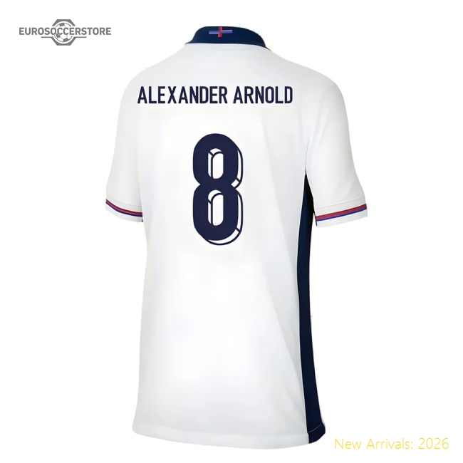2024-2025 England Home Shirt (Kids) (Alexander Arnold 8)-Vantage Point Soccer