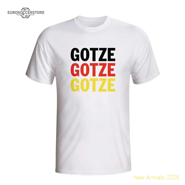 Mario Gotze Germany Player Flag T-shirt (white)-Vantage Point Soccer