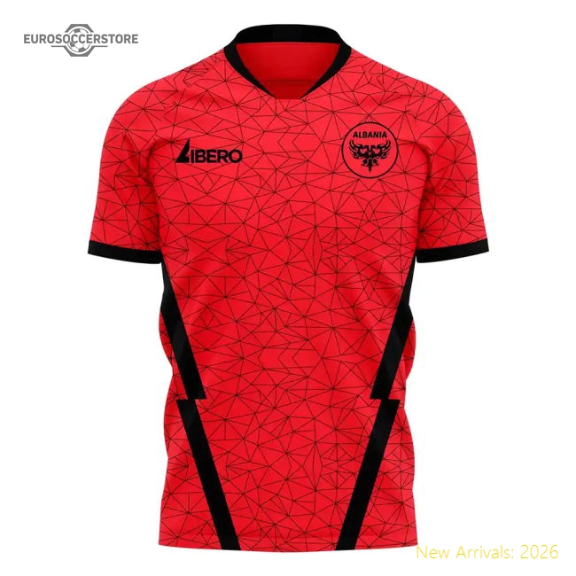 Albania 2025-2026 Home Concept Football Kit (Libero) - Baby-Vantage Point Soccer