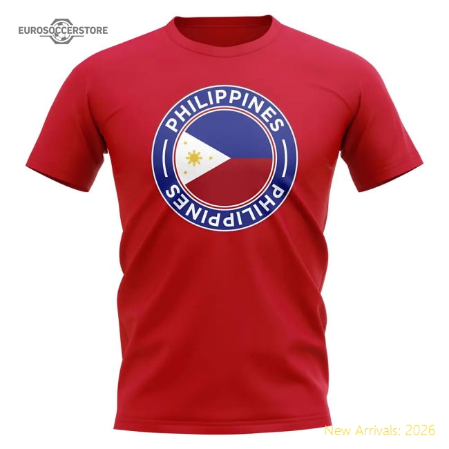 Philippines Football Badge T-Shirt (Red)-Vantage Point Soccer