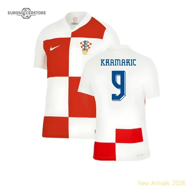 2024-2025 Croatia Home Dri-Fit ADV Authentic Shirt (Kramaric 9)-Vantage Point Soccer