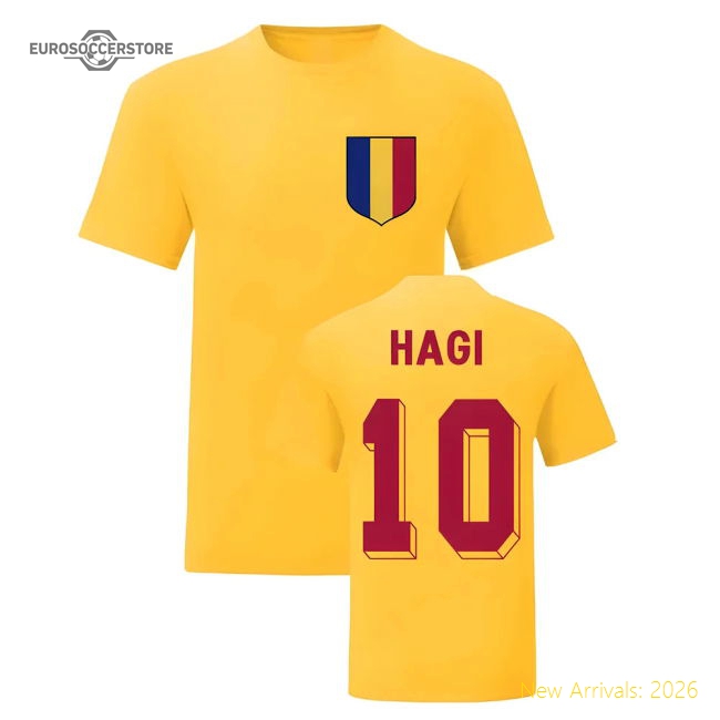 Gheorghe Hagi Romania National Hero Tee (Yellow)-Vantage Point Soccer