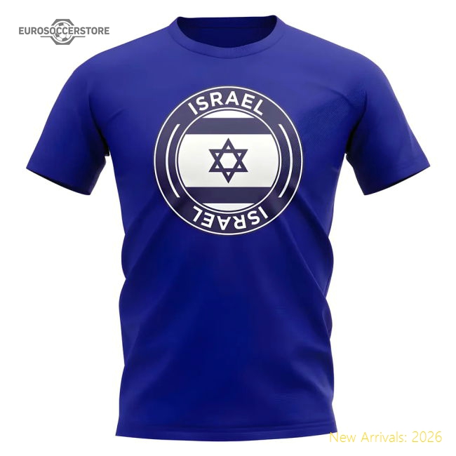 Israel Football Badge T-Shirt (Royal)-Vantage Point Soccer