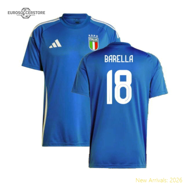 2024-2025 Italy Home Fan Jersey (BARELLA 18)-Vantage Point Soccer