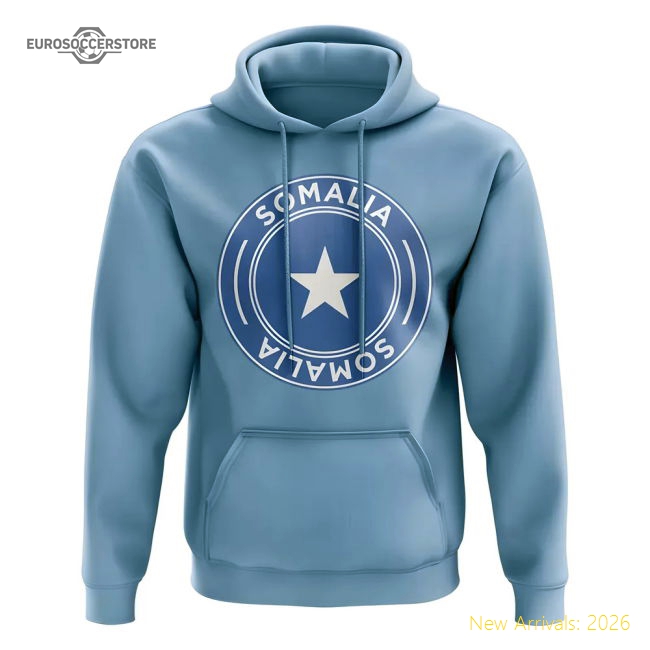Somalia Football Badge Hoodie (Sky)-Football Shirts Shop