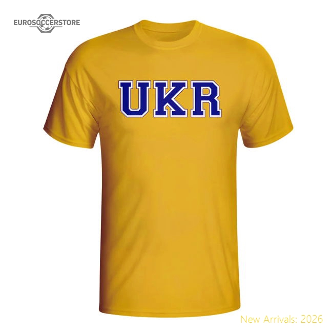 Ukraine Country Iso T-shirt (yellow) - Kids-Vantage Point Soccer