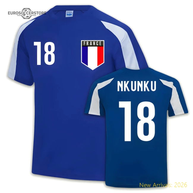France Sports Jersey Training (Christopher Nkunku 18)-Vantage Point Soccer