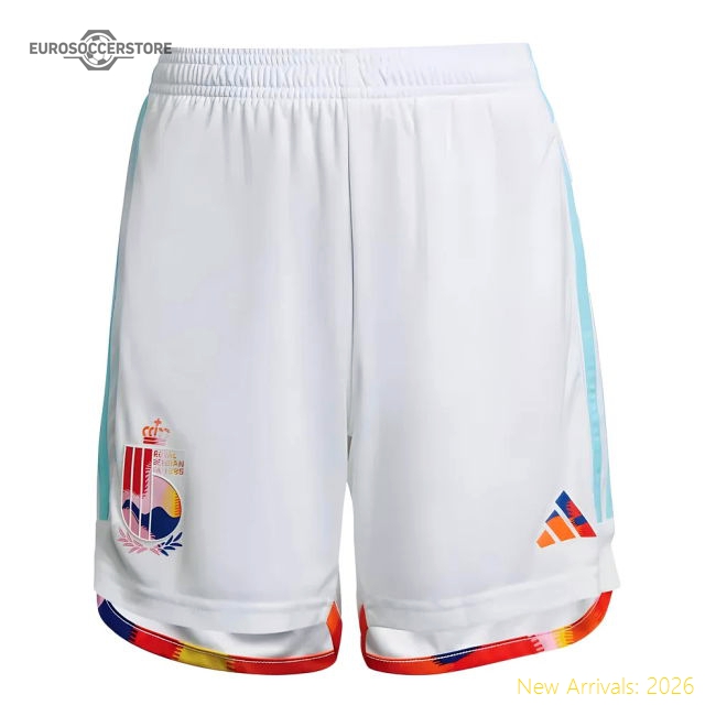 2022-2023 Belgium Away Shorts (White)-Vantage Point Soccer