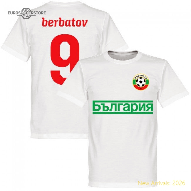Bulgaria Berbatov 9 Team T-Shirt - White-Vantage Point Soccer