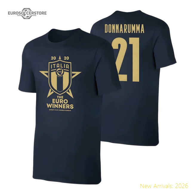 Italy WINNERS Euro 2020 (Donnarumma 21) Dark Blue-Vantage Point Soccer