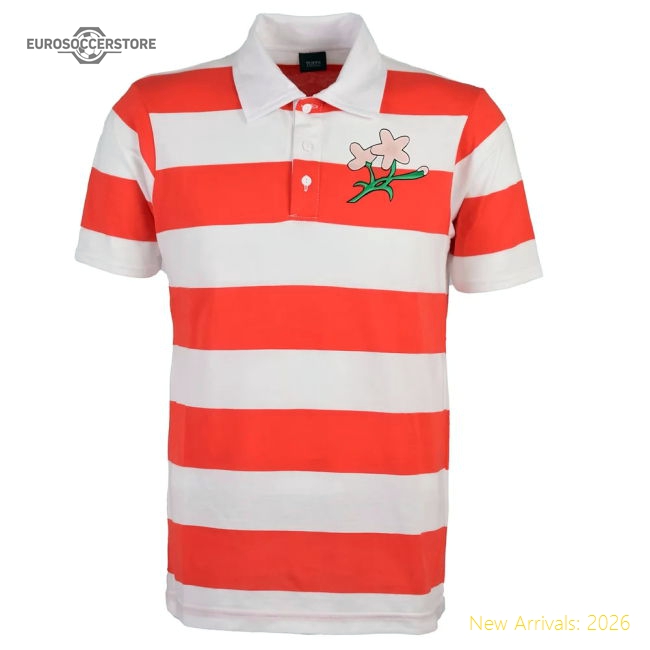 Japan Rugby Polo Shirt - Red/White Stripe-Vantage Point Soccer