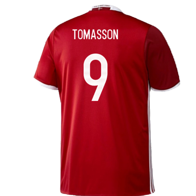 Denmark 2016-17 Home Shirt ((Excellent) 3XL) (Tomasson 9)-Vantage Point Soccer