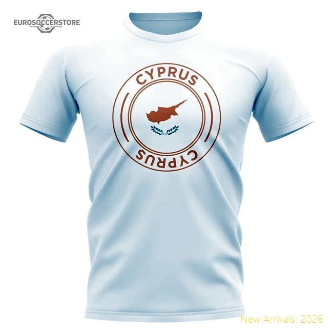 Cyprus Football Badge T-Shirt (White)-Vantage Point Soccer