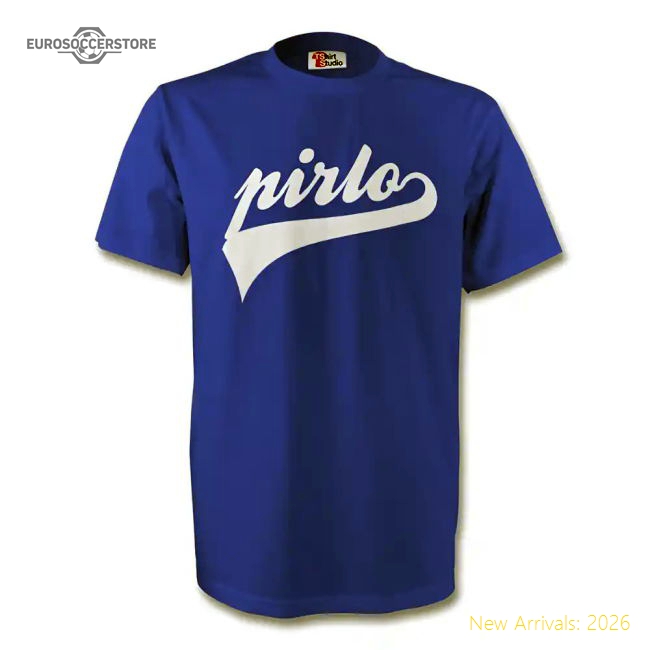 Andrea Pirlo Italy Signature Tee (blue)-Vantage Point Soccer