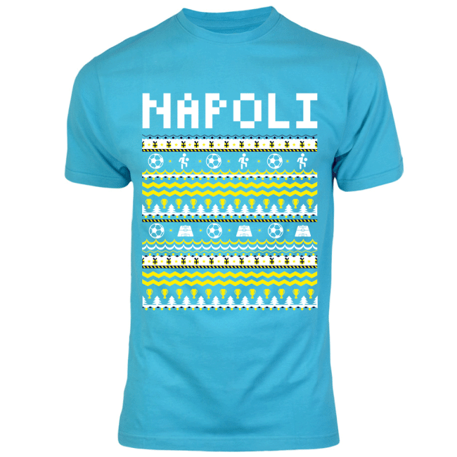 Napoli Christmas T-Shirt (Sky Blue) - Kids-Vantage Point Soccer