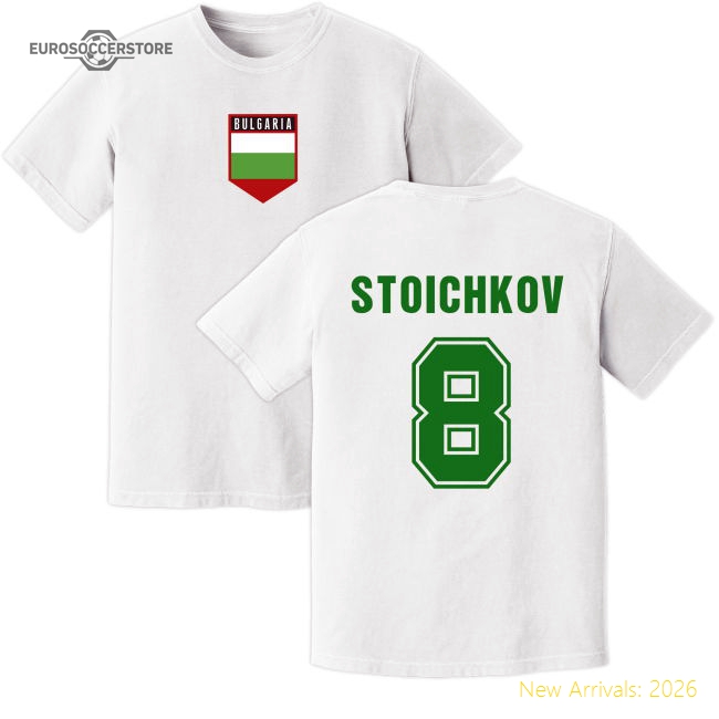Stoichkov Bulgaria Training Jersey (White)-Vantage Point Soccer