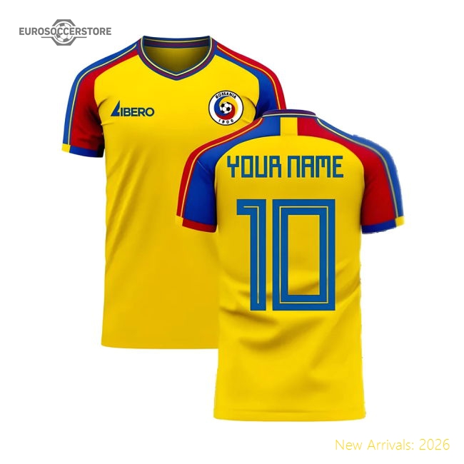 Romania 2025-2026 Home Concept Football Kit (Libero) (Your Name)-Vantage Point Soccer