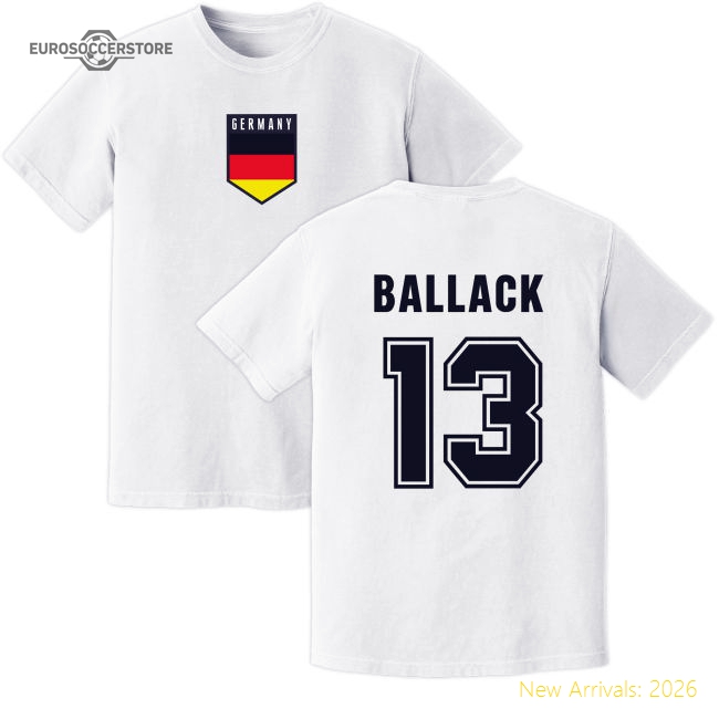 Ballack Germany Training Jersey (White)-Vantage Point Soccer