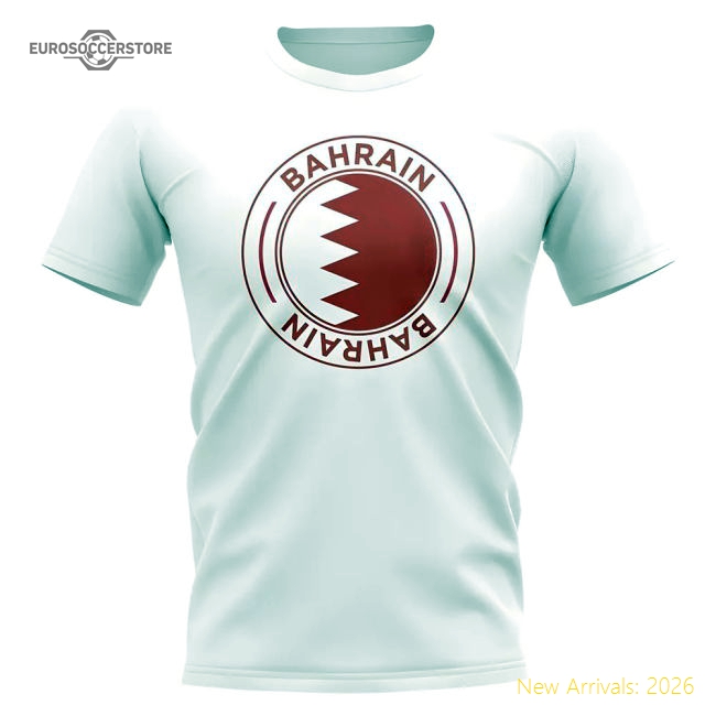 Bahrain Football Badge T-Shirt (White)-Vantage Point Soccer