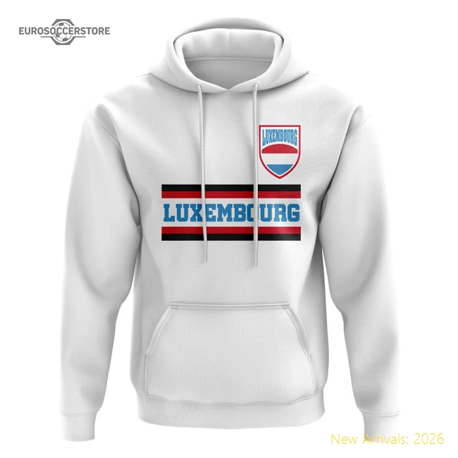 Luxembourg Core Football Country Hoody (White)-Football Shirts Shop